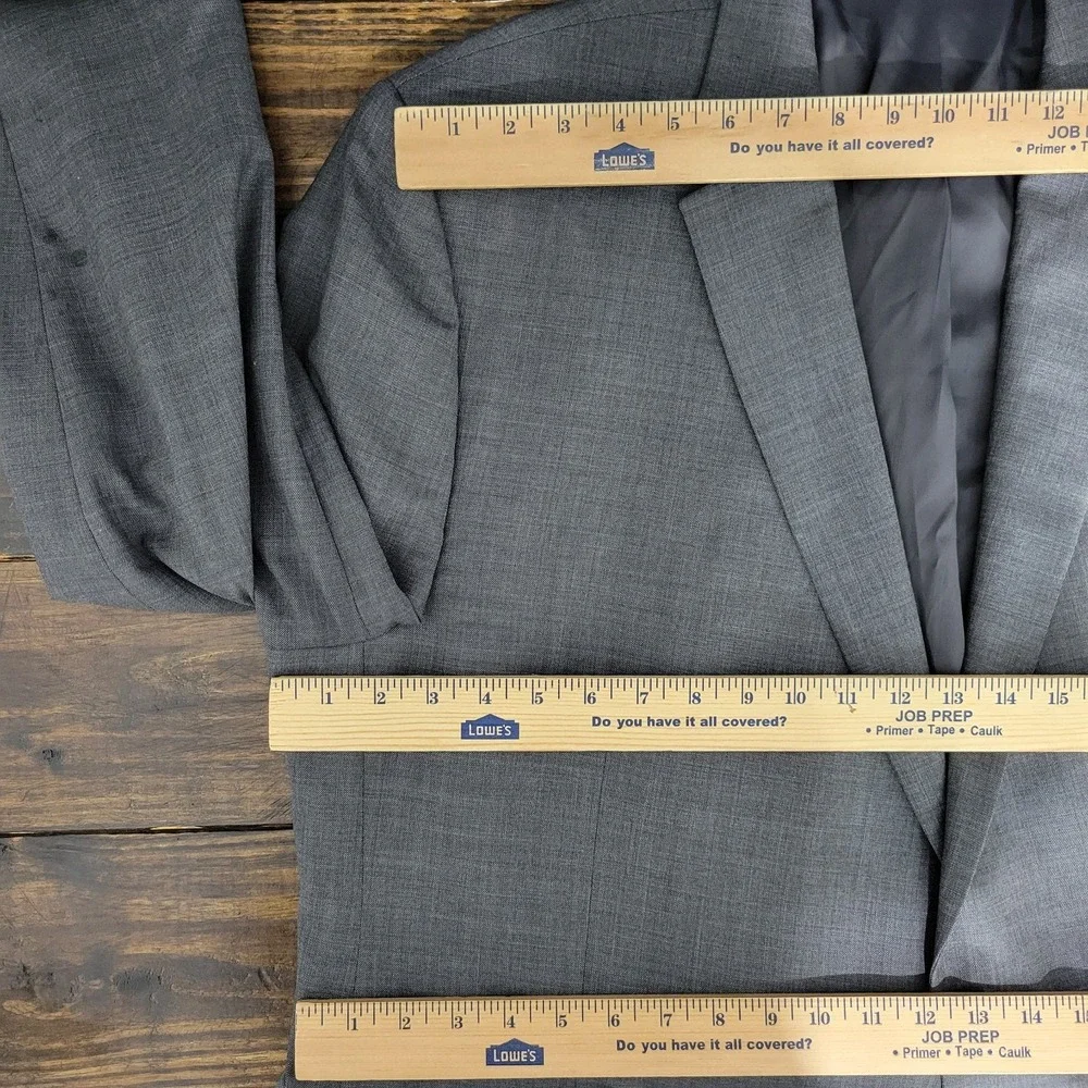 Lauren Ralph Lauren Men's Sport Coat Blazer Two Button Gray Sharkskin‎ Wool 50R